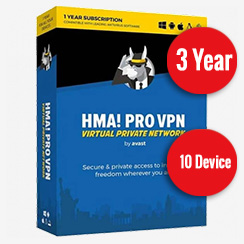 HMA VPN For 10 Devices 3 Year 