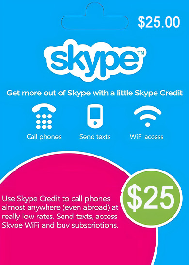Skype Voucher 25 Dollars