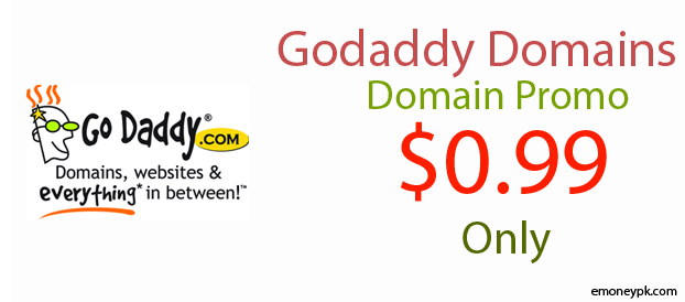 Godaddy domain only in $0.99